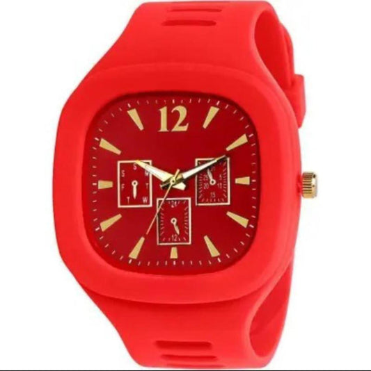 Men's Silcone Watch Red - My Store
